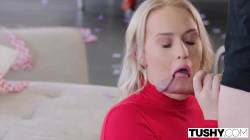Thick Blonde Babe Giving A Hot Blowjob