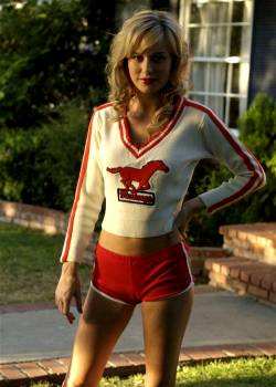 Brie Larson was cosplaying as cheerleader